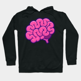 Brain Cartoon Illustration Hoodie